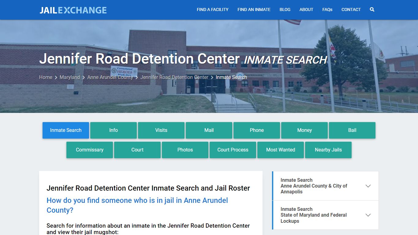 Jennifer Road Detention Center Inmate Search - Jail Exchange